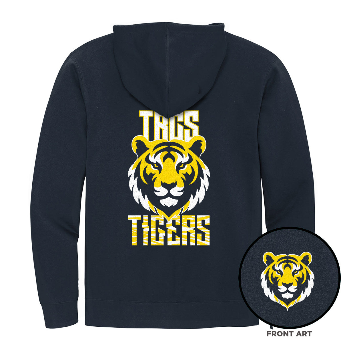 TRCS Tiger Navy Zip-Up Hoodie