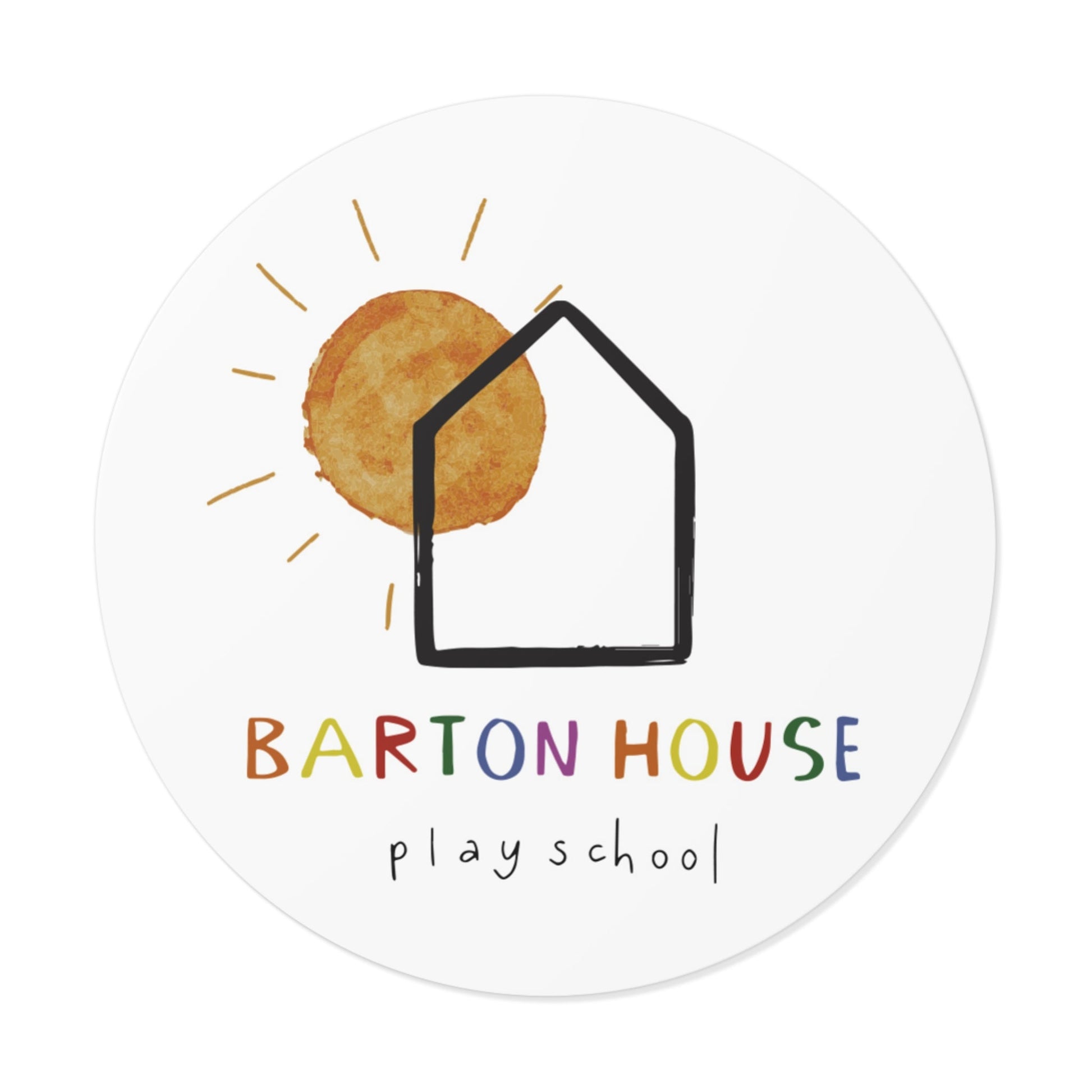Barton House Round Vinyl Sticker