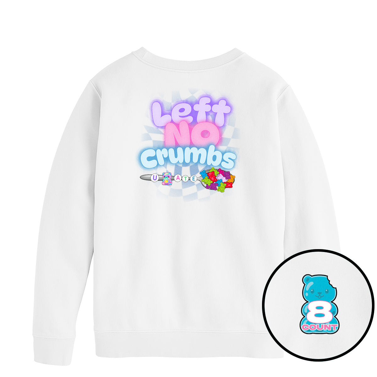 8 Count "Left No Crumbs" Youth Crewneck Sweatshirt