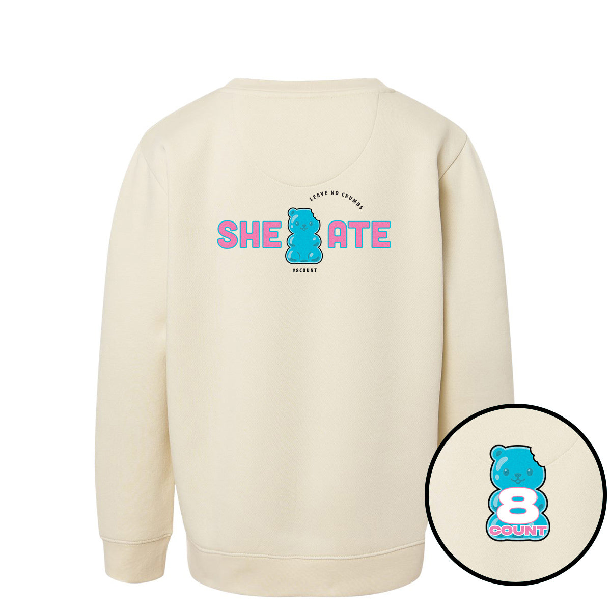 8 Count "She Ate" Youth Crewneck Sweatshirt