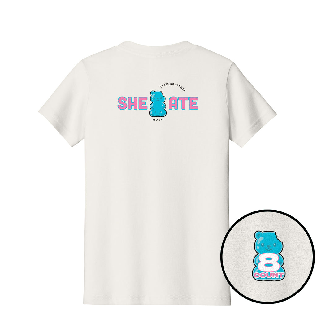 8 Count "She Ate" Youth Tee