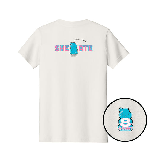 8 Count "She Ate" Youth Tee