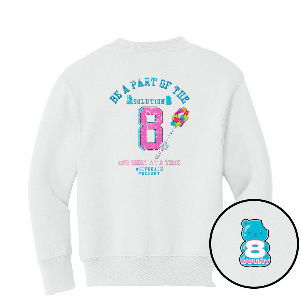 8 Count "Be a Part of the Solution" Youth Crewneck Sweatshirt