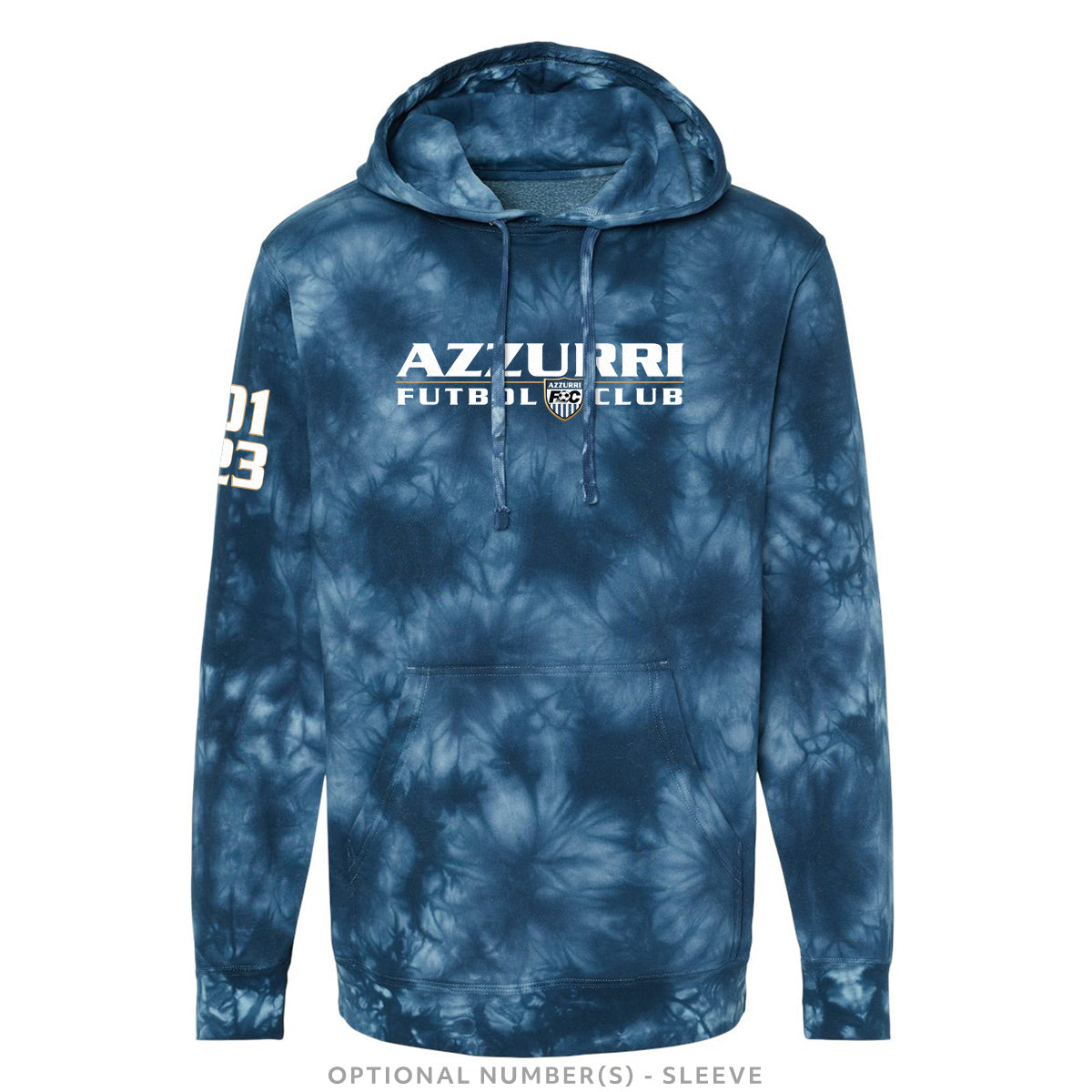 Azzurri FC Tie-Dyed Navy Hoodie