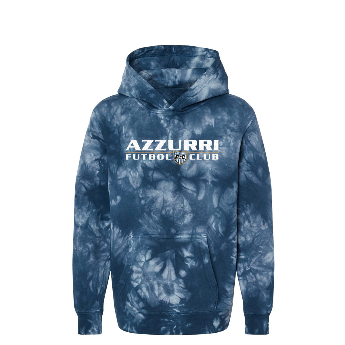 Azzurri Youth Midweight Navy Tie-Dyed Hoodie