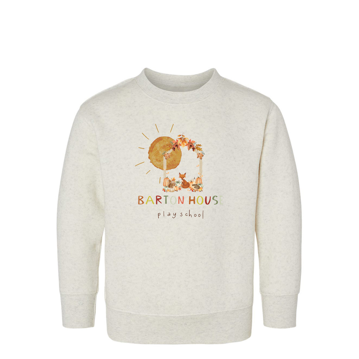 Barton House Autumn Fox Toddler Fleece Crewneck Sweatshirt