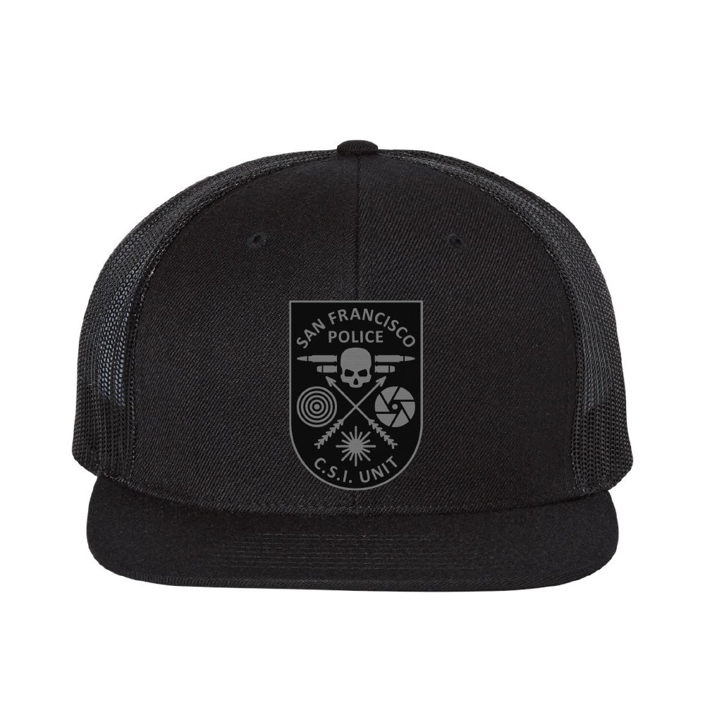 SFPD CSI Unit Emblem Flat Bill Trucker Hat