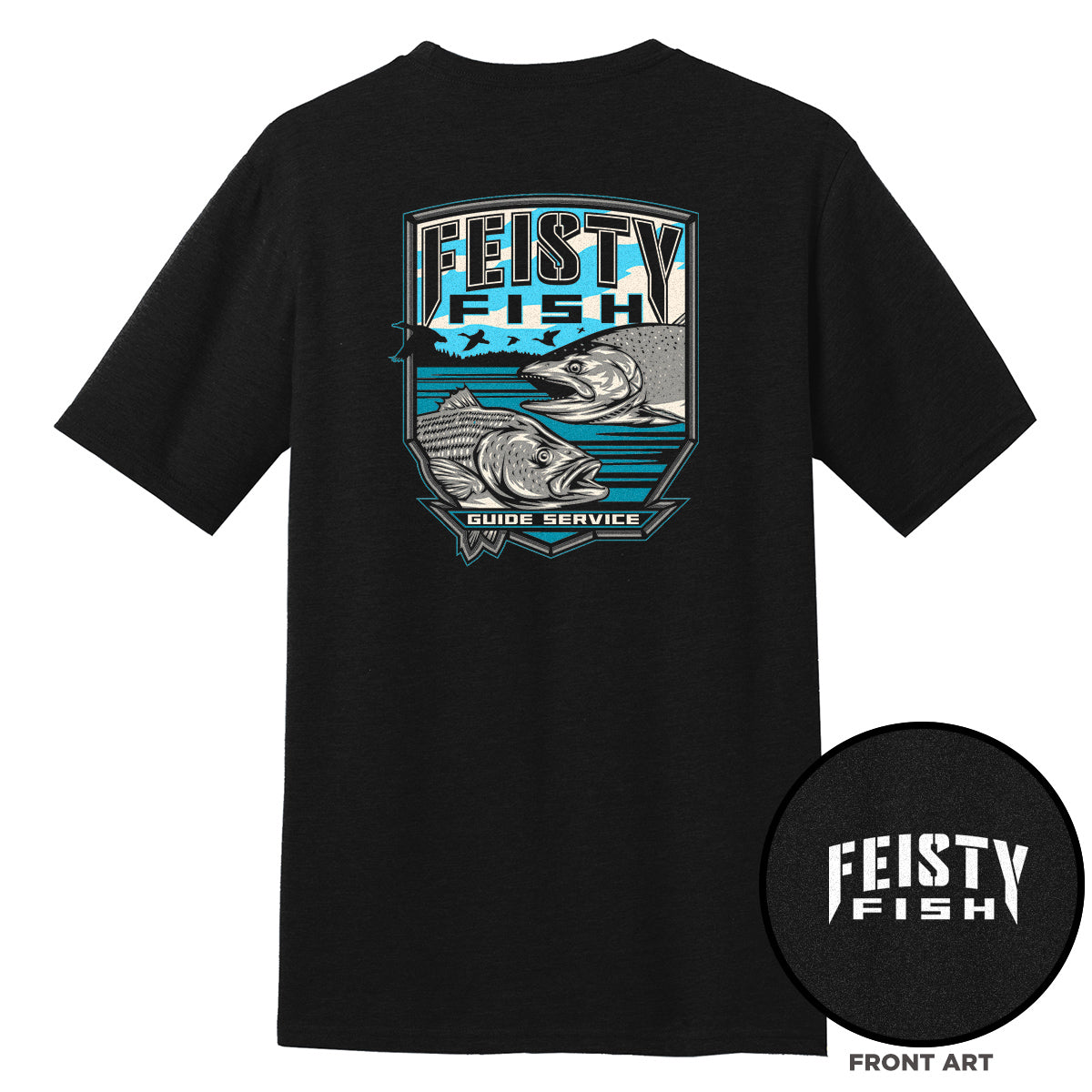 Feisty Fish Left Chest/Back Branded Premium T-Shirt