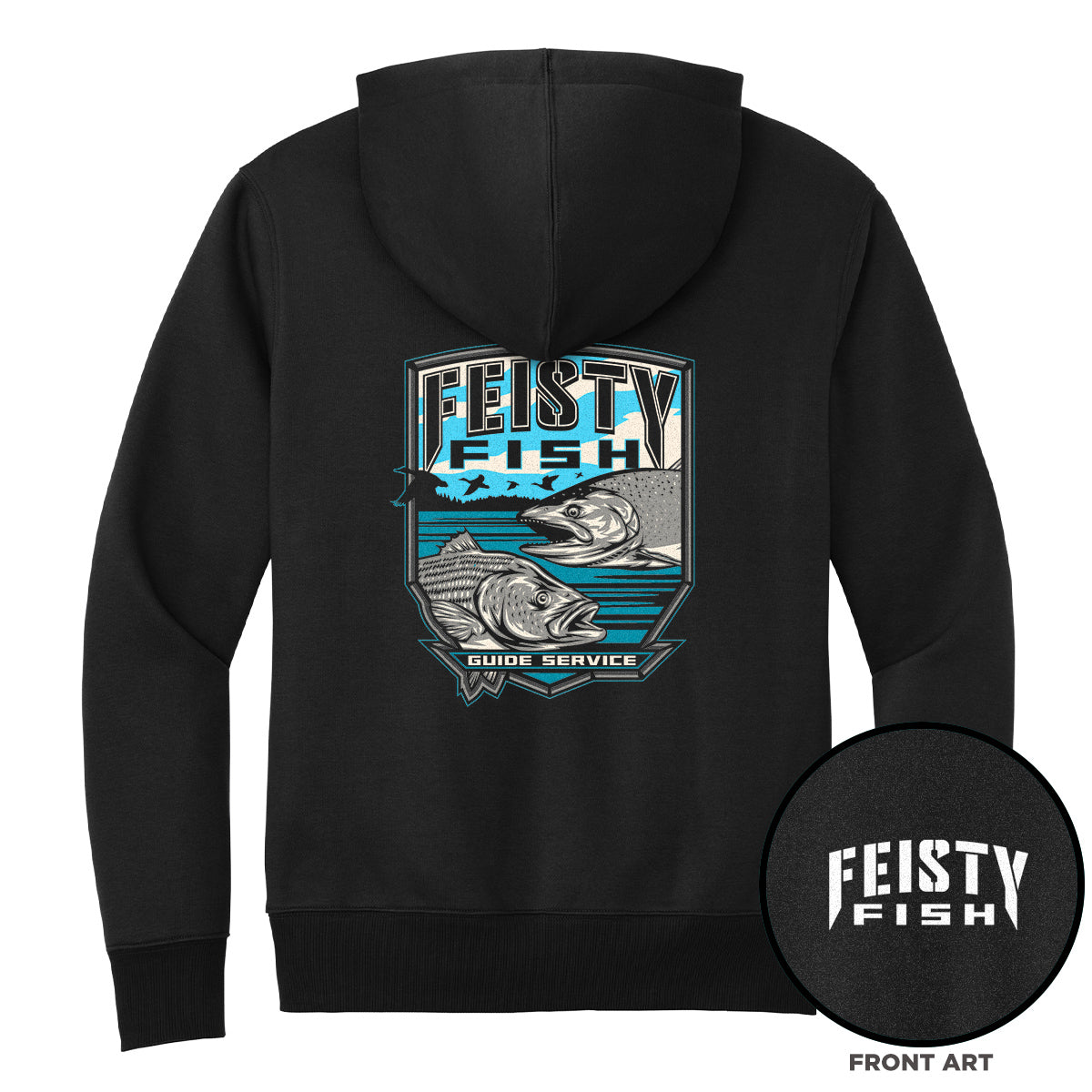 Feisty Fish Left Chest/Back Branded Premium Hoodie