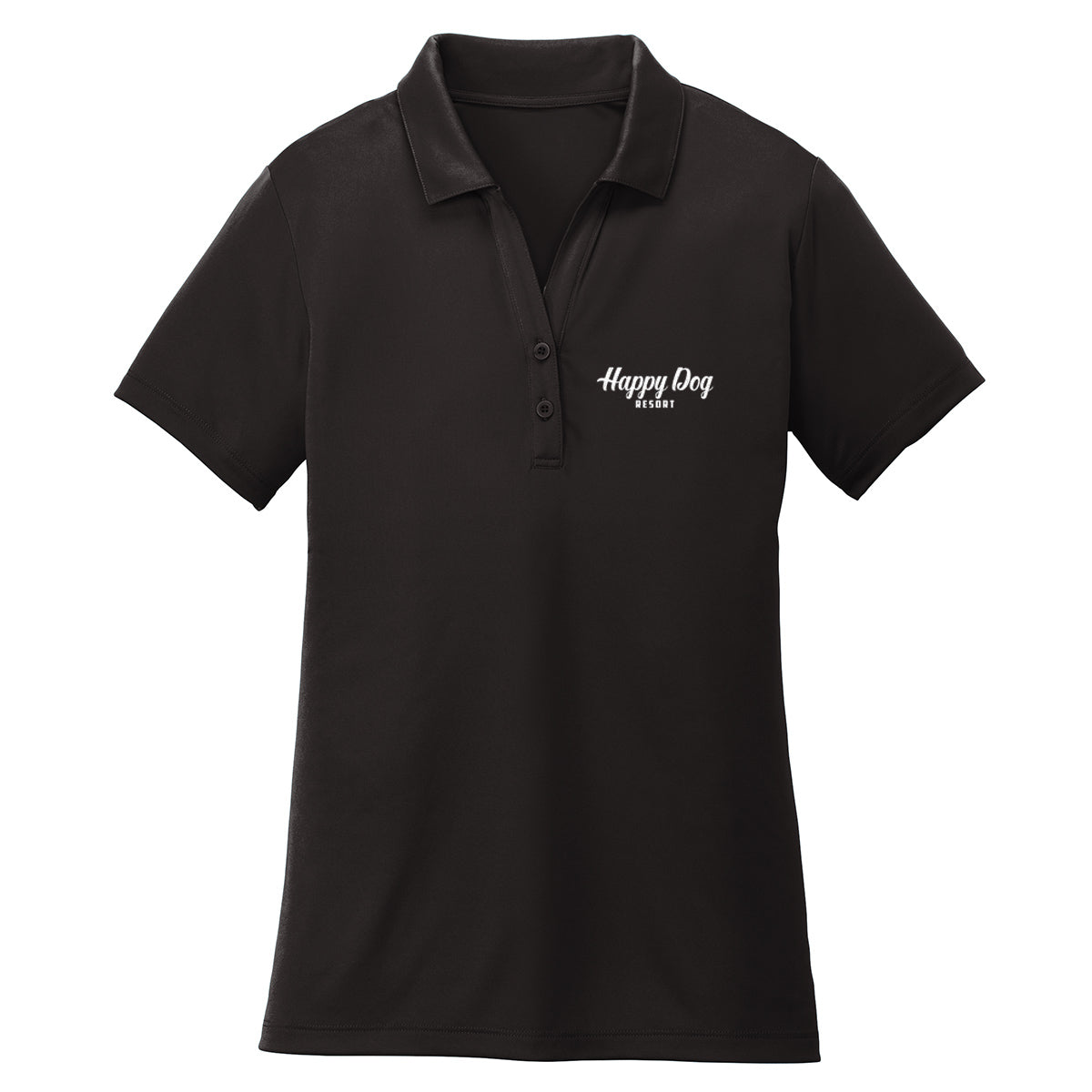 Happy Dog "Quotes" Women's Black Polo - Multiple Fun Quotes