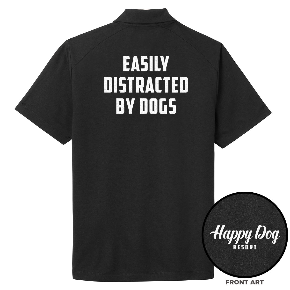 Happy Dog Men's Performance Wicking Polo