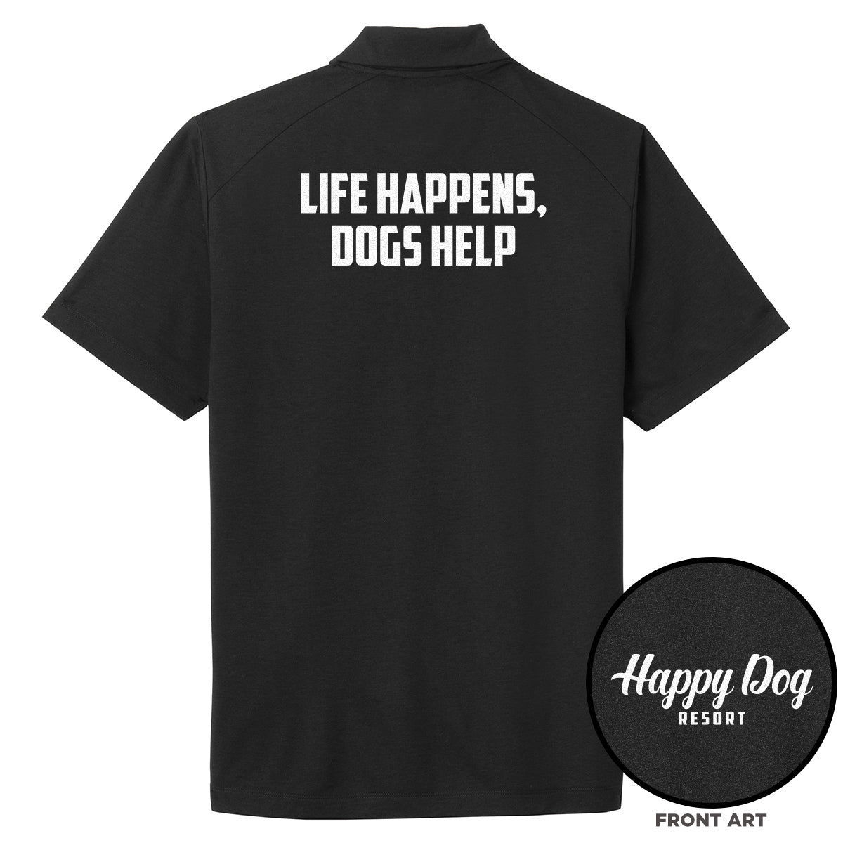 Happy Dog Men's Performance Wicking Polo