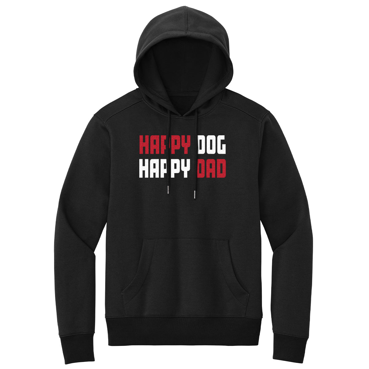 Happy Dog Happy Mom/Dad Black Hoodie