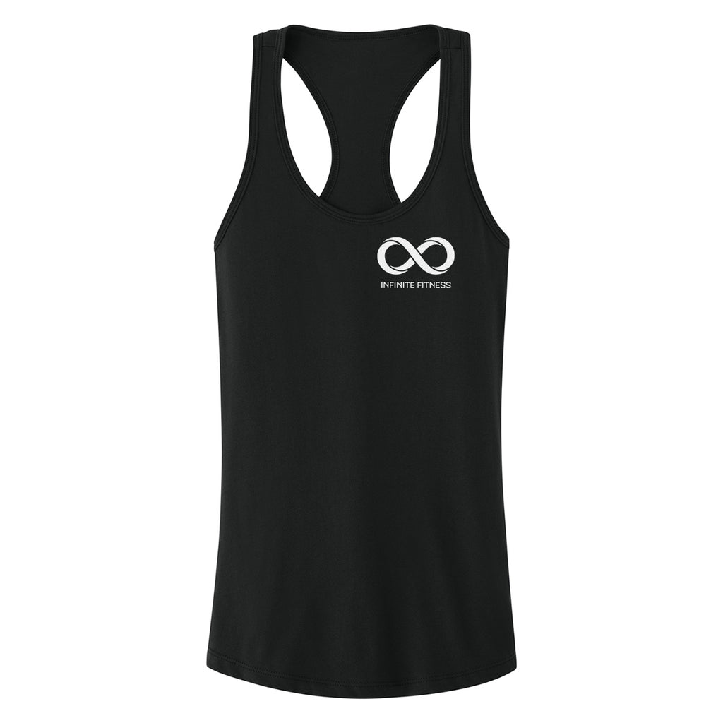 Infinite Fitness Comfort Is The Enemy Women's Racerback Tank