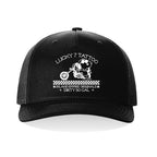 Lucky 7 Tattoo Cool Joe Black Trucker Hat
