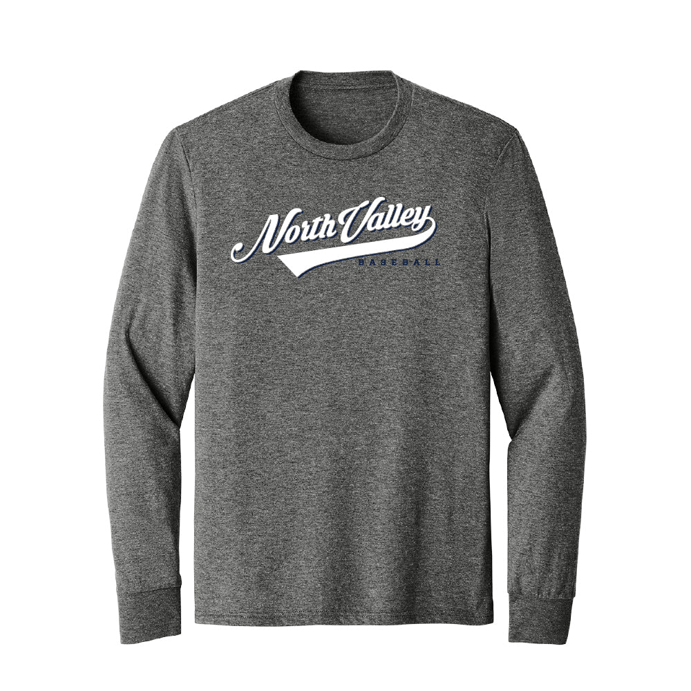 North Valley Baseball Script Long Sleeve T-Shirt - Multiple Colorways