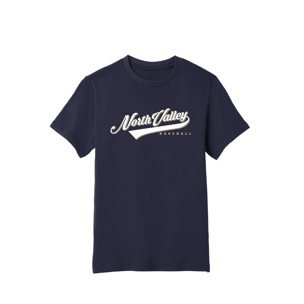 North Valley Baseball Script Youth T-Shirt - Multiple Colorways