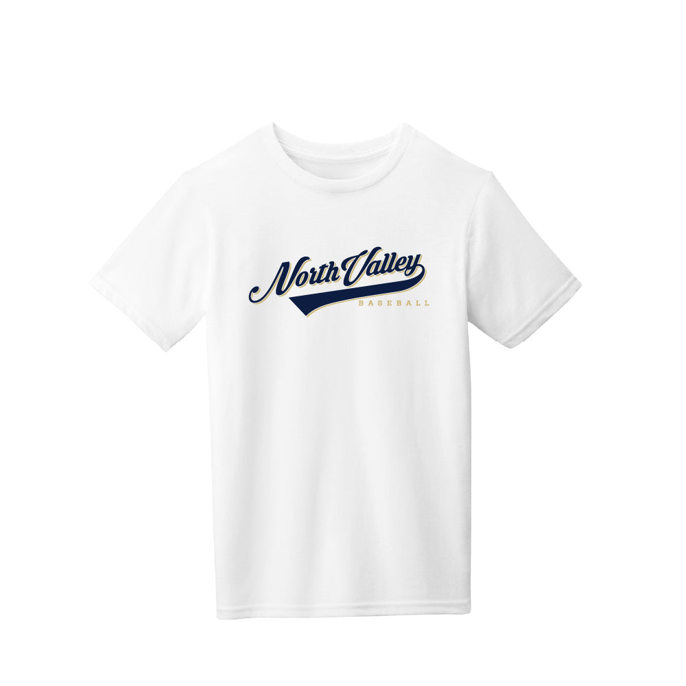 North Valley Baseball Script Youth T-Shirt - Multiple Colorways