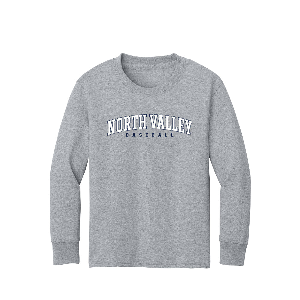 North Valley Baseball Collegiate Youth Long Sleeve T-Shirt - Multiple Colorways