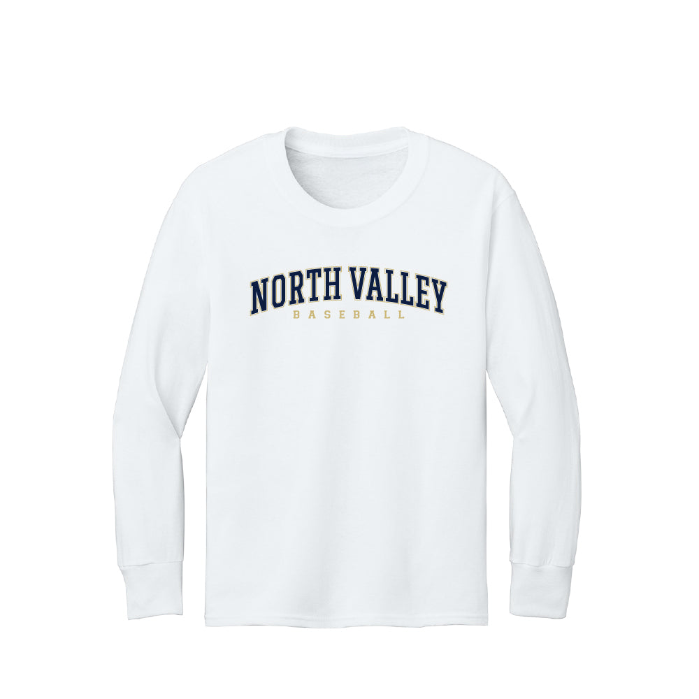 North Valley Baseball Collegiate Youth Long Sleeve T-Shirt - Multiple Colorways