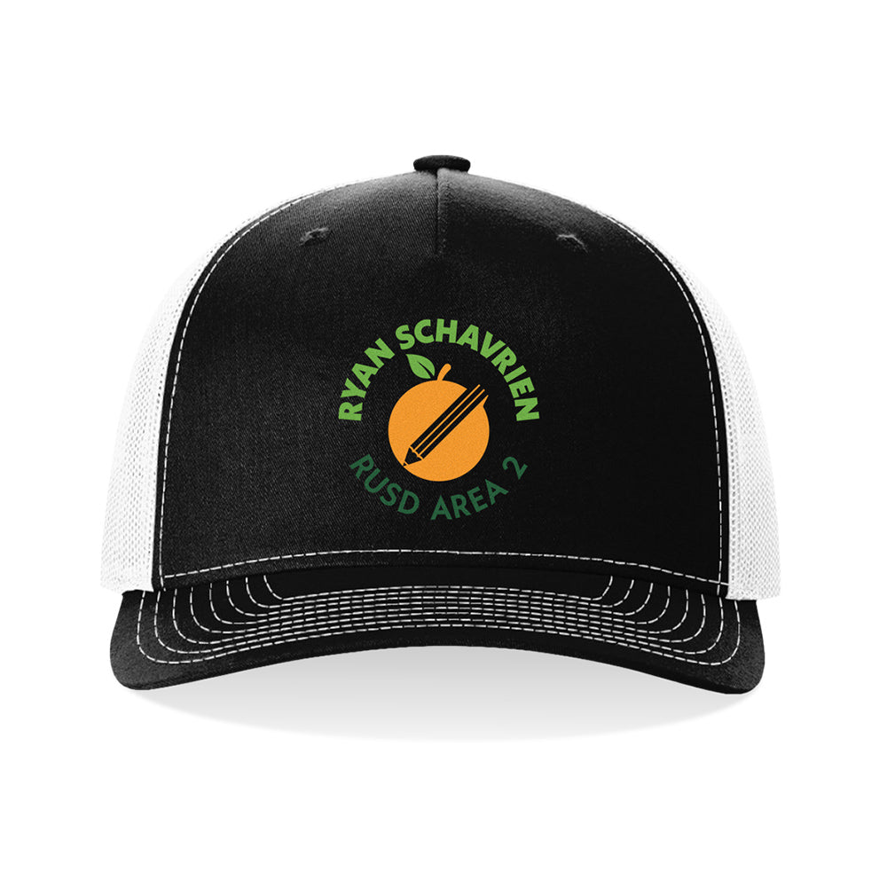 Ryan 4 RUSD Campaign Black & White Trucker Hat