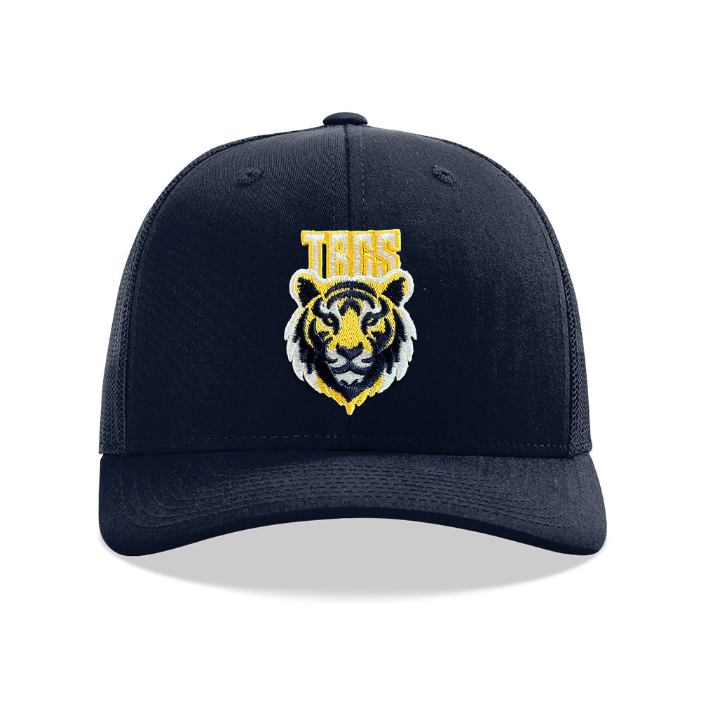 TRCS Tigers Embroidered Patch Navy Trucker Hat