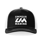 Umpqua Marine Badge Black & White Trucker Hat